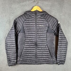 Eddie Bauer First Ascent Storm Down 800 Hooded Womens Medium Black Goose Fill